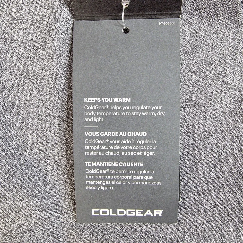 NWT Under Armour ColdGear Fitted Mock Base Layer Women's Large Charcoal Shirt - Picture 13 of 15